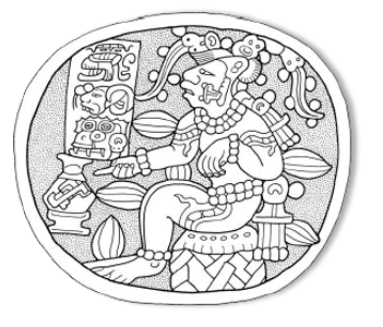 Antiguo dios del cacao en la cultura maya